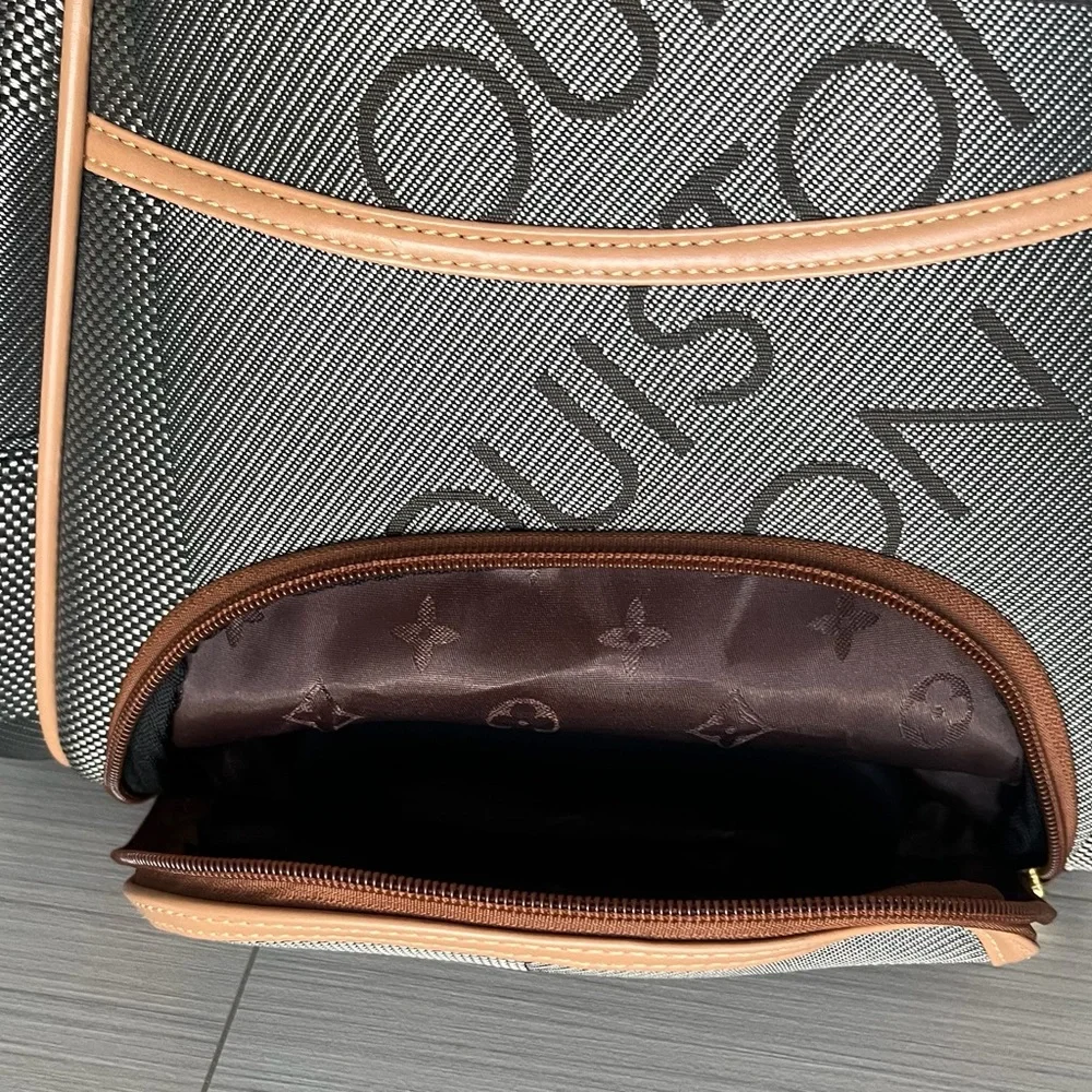 Louis Vuitton Brown and Black Travel Bag